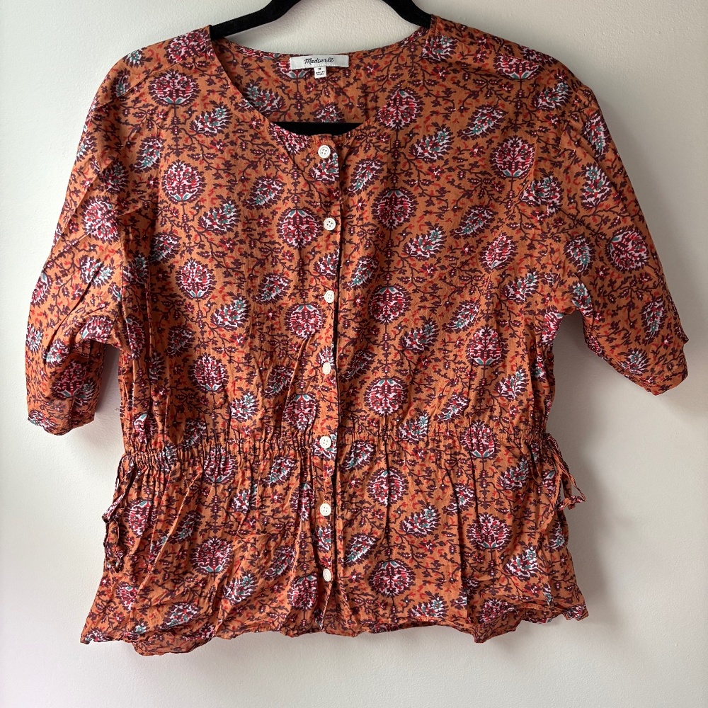 Madewell Blouse with Side Strings for Cinching